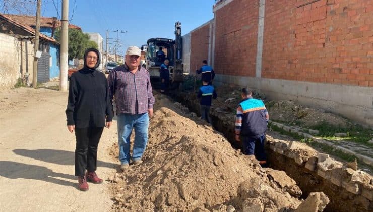 Manisa Kargın Mahallesinde yağmur suyu hattı çalışması